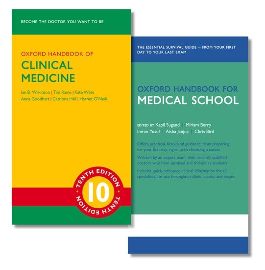 Oxford Handbook of Clinical Medicine and Oxford Handbook for Medical School book cover