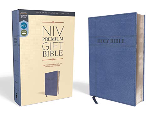 Niv, Premium Gift Bible, Leathersoft, Navy, Red Letter Edition, Comfort Print by Zondervan, Imitation Leather book cover