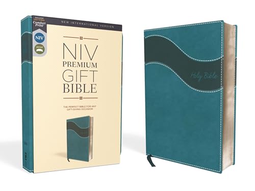 Niv, Premium Gift Bible, Leathersoft, Blue, Red Letter Edition, Indexed, Comfort Print by Zondervan, Imitation Leather book cover