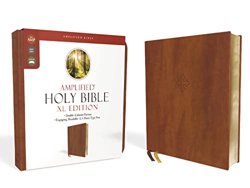 Amplified Holy Bible, XL Edition, Leathersoft, Brown by Zondervan, Imitation Leather book cover