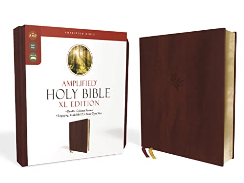 Amplified Holy Bible, XL Edition, Leathersoft, Burgundy by Zondervan, Imitation Leather book cover