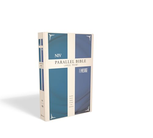 Side-By-Side Bible-PR-NIV/MS-Large Print: Two Bible Versions Together for Study and Comparison by Zondervan, Hardcover book cover