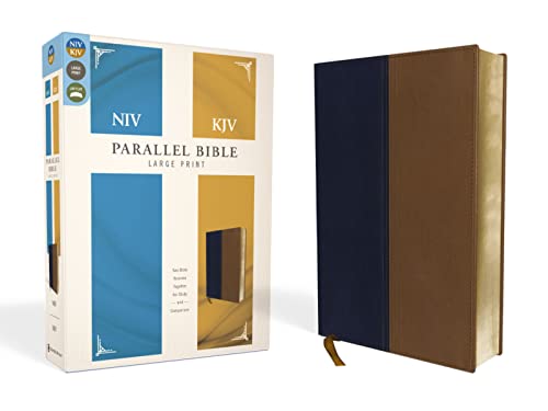 Side-By-Side Bible-PR-NIV/KJV-Large Print by Zondervan, Imitation Leather book cover