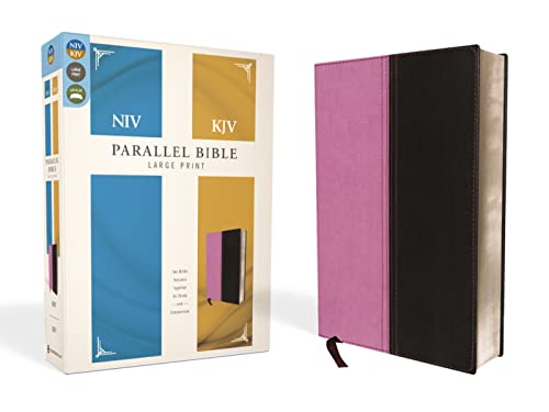 Side-By-Side Bible-PR-NIV/KJV-Large Print by Zondervan, Imitation Leather book cover