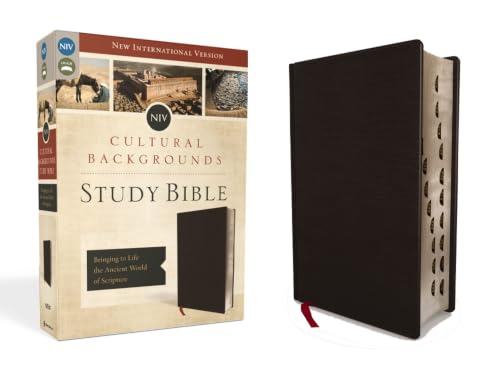 NIV, Cultural Backgrounds Study Bible, Indexed, Bonded Leather: Bringing to Life the Ancient World of Scripture by Craig S Keener, Bonded Leather book cover