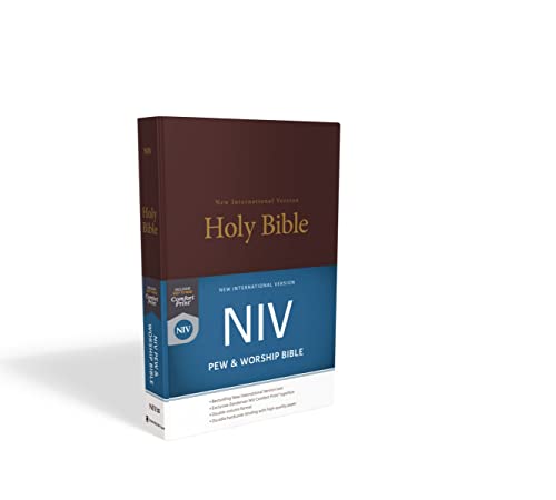 NIV, Pew and Worship Bible, Hardcover, Burgundy (Special) by Zondervan, Hardcover book cover