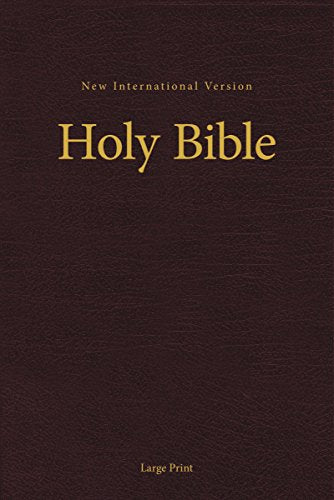 NIV, Pew and Worship Bible, Large Print, Hardcover, Burgundy (Special) by Zondervan, Hardcover book cover