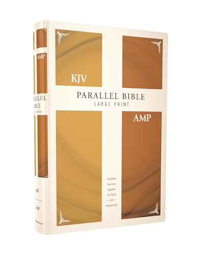 KJV, Amplified, Parallel Bible, Large Print, Hardcover, Red Letter Edition: Two Bible Versions Together for Study and Comparison by Zondervan, Hardcover book cover