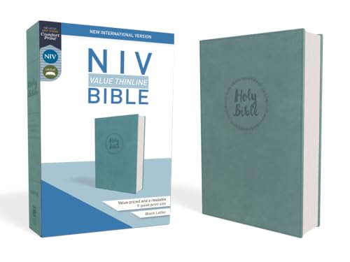 NIV, Value Thinline Bible, Imitation Leather, Blue (Special) by Zondervan, Imitation Leather book cover