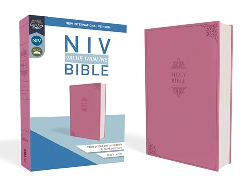 NIV, Value Thinline Bible, Imitation Leather, Pink (Special) by Zondervan, Imitation Leather book cover