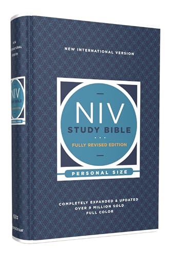 NIV Study Bible, Fully Revised Edition, Personal Size, Hardcover, Red Letter, Comfort Print by Kenneth L Barker, Hardcover book cover