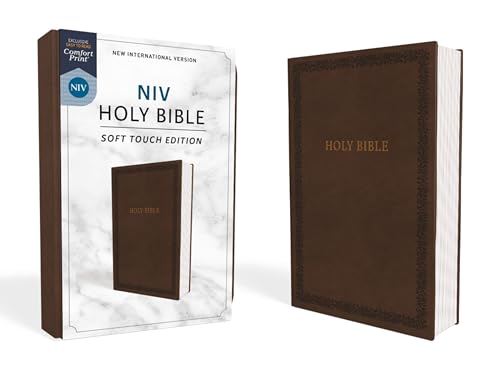 NIV, Holy Bible, Soft Touch Edition, Imitation Leather, Brown, Comfort Print by Zondervan, Imitation Leather book cover
