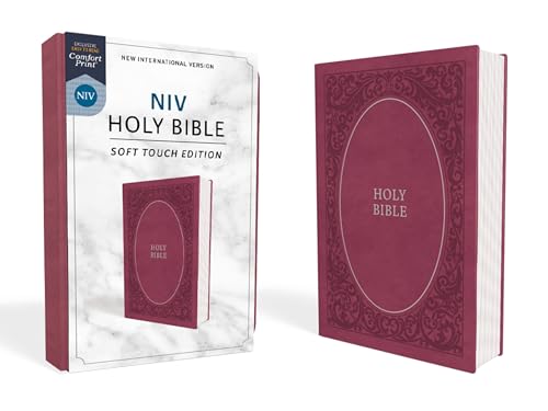 NIV, Holy Bible, Soft Touch Edition, Imitation Leather, Pink, Comfort Print by Zondervan, Imitation Leather book cover