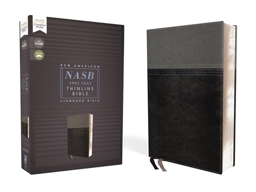 Nasb, Thinline Bible, Leathersoft, Black, Red Letter Edition, 1995 Text, Comfort Print by Zondervan, Imitation Leather book cover