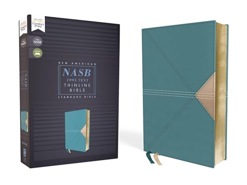 Nasb, Thinline Bible, Leathersoft, Teal, Red Letter Edition, 1995 Text, Comfort Print by Zondervan, Imitation Leather book cover