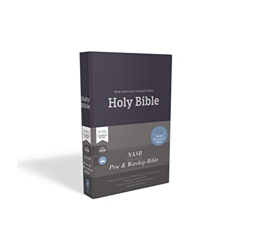 Nasb, Pew and Worship Bible, Hardcover, Black, 1995 Text, Comfort Print by Zondervan, Hardcover book cover