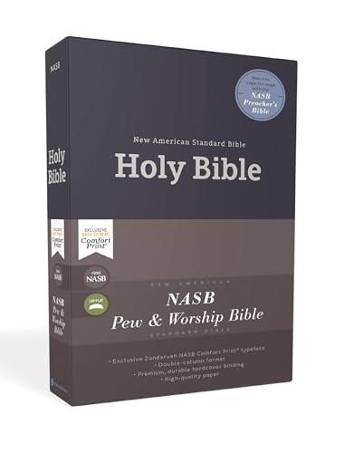 Nasb, Pew and Worship Bible, Hardcover, Blue, 1995 Text, Comfort Print by Zondervan, Hardcover book cover