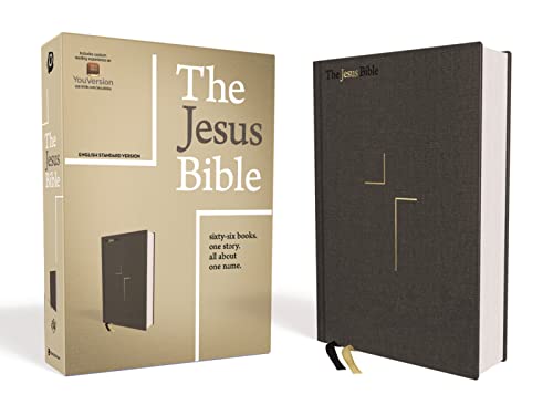 The Jesus Bible, ESV Edition, Cloth Over Board, Grey by Passion Publishing, Hardcover book cover