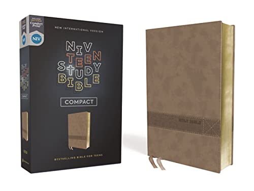 Niv, Teen Study Bible (for Life Issues You Face Every Day), Compact, Leathersoft, Brown, Comfort Print by Lawrence O Richards, Imitation Leather book cover