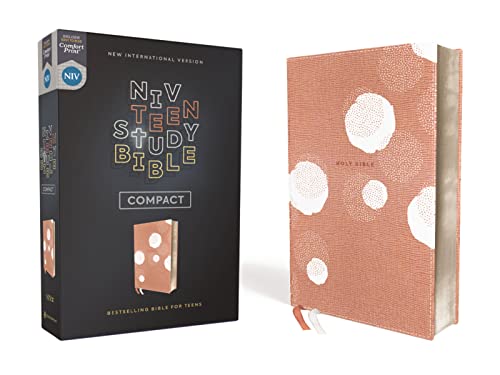 Niv, Teen Study Bible (for Life Issues You Face Every Day), Compact, Leathersoft, Peach, Comfort Print by Lawrence O Richards, Imitation Leather book cover