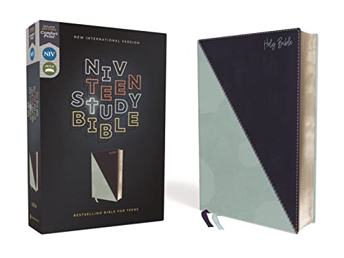 Niv, Teen Study Bible (for Life Issues You Face Every Day), Leathersoft, Teal, Comfort Print by Lawrence O Richards, Imitation Leather book cover