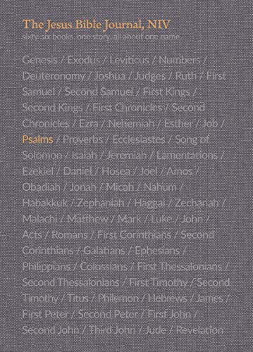 The Jesus Bible Journal, Psalms, Niv, Paperback, Comfort Print by Passion Publishing, Paperback book cover
