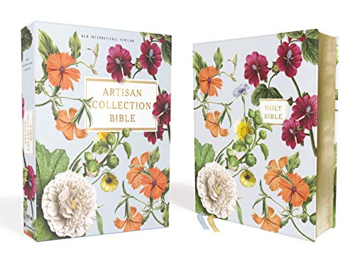 Niv, Artisan Collection Bible, Leathersoft, Blue Floral, Red Letter Edition, Comfort Print by Zondervan, Imitation Leather book cover