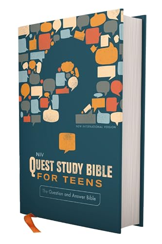 Niv, Quest Study Bible for Teens, Hardcover, Navy, Comfort Print: The Question and Answer Bible by Christianity Today Intl, Hardcover book cover