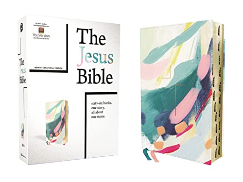 The Jesus Bible Artist Edition, Niv, Leathersoft, Multi-Color/Teal, Thumb Indexed, Comfort Print by Passion Publishing, Imitation Leather book cover