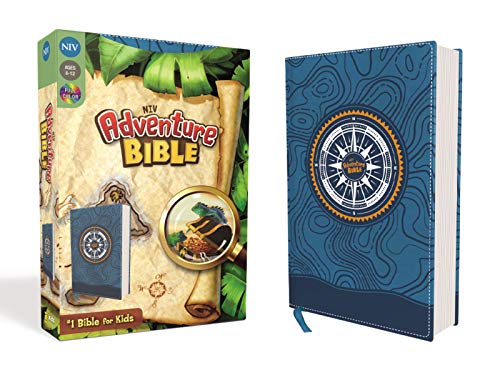 Niv, Adventure Bible, Leathersoft, Blue, Full Color by Lawrence O Richards, Imitation Leather book cover