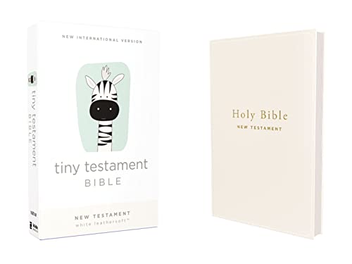 Niv, Tiny Testament Bible, New Testament, Leathersoft, White, Comfort Print by Zondervan, Imitation Leather book cover