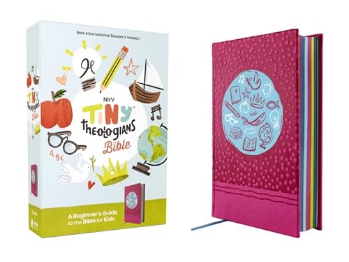 Nirv, Tiny Theologians Bible, Leathersoft Over Board, Pink, Comfort Print: A Beginner's Guide to the Bible - For Kids by Amy Gannett, Imitation Leather book cover
