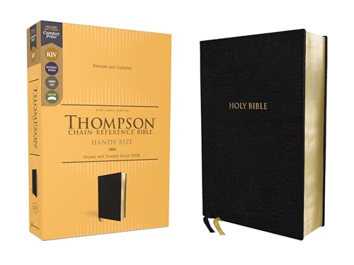 Kjv, Thompson Chain-Reference Bible, Handy Size, European Bonded Leather, Black, Red Letter, Comfort Print by Frank Charles Thompson, Bonded Leather book cover
