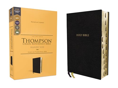 Kjv, Thompson Chain-Reference Bible, Handy Size, European Bonded Leather, Black, Red Letter, Thumb Indexed, Comfort Print by Frank Charles Thompson, Bonded Leather book cover