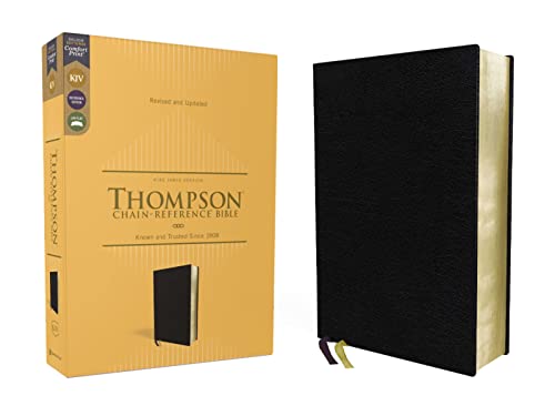 Kjv, Thompson Chain-Reference Bible, European Bonded Leather, Black, Red Letter, Comfort Print by Frank Charles Thompson, Bonded Leather book cover