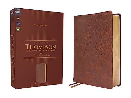 Nkjv, Thompson Chain-Reference Bible, Leathersoft, Brown, Red Letter, Comfort Print by Frank Charles Thompson, Imitation Leather book cover