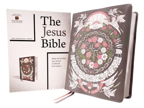 The Jesus Bible Artist Edition, Niv, Leathersoft, Gray Floral, Comfort Print by Passion Publishing, Imitation Leather book cover