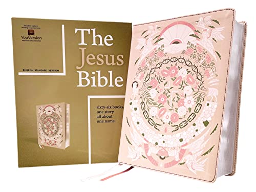 The Jesus Bible Artist Edition, Esv, Leathersoft, Peach Floral by Passion Publishing, Imitation Leather book cover