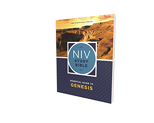 NIV Study Bible Essential Guide to Genesis, Paperback, Red Letter, Comfort Print by Kenneth L Barker, Paperback book cover