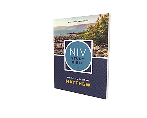 NIV Study Bible Essential Guide to Matthew, Paperback, Red Letter, Comfort Print by Kenneth L Barker, Paperback book cover