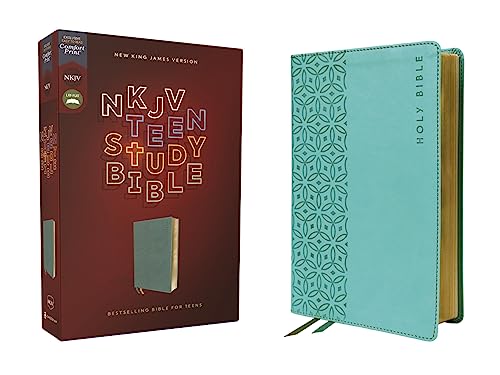 Nkjv, Teen Study Bible, Leathersoft, Teal, Comfort Print by Lawrence O Richards, Imitation Leather book cover
