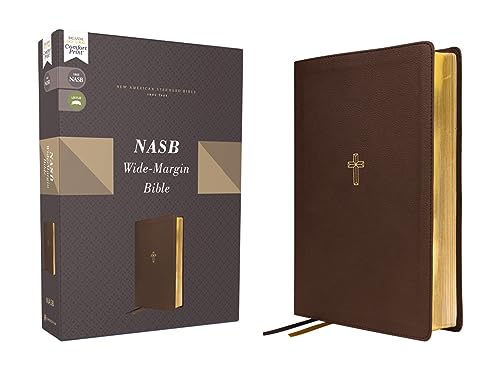 Nasb, Wide Margin Bible, Leathersoft, Brown, Red Letter, 1995 Text, Comfort Print by Zondervan, Imitation Leather book cover
