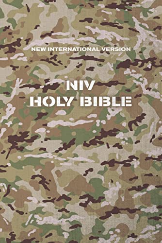 Niv, Holy Bible, Compact, Paperback, Military Camo, Comfort Print by Zondervan, Paperback book cover