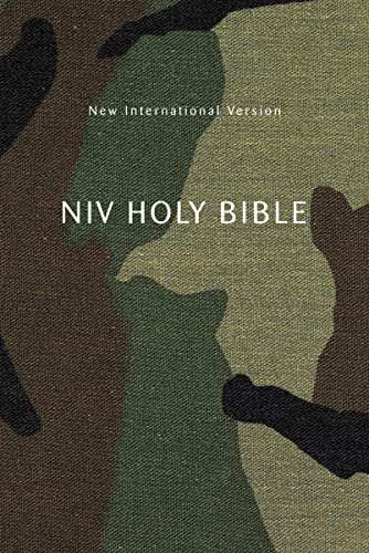 Niv, Holy Bible, Compact, Paperback, Woodland Camo, Comfort Print by Zondervan, Paperback book cover
