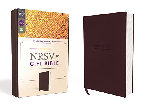 Nrsvue, Gift Bible, Leathersoft, Burgundy, Comfort Print by Zondervan, Imitation Leather book cover