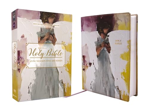 Nrsvue, Holy Bible, Anne Neilson Angel Art Series, Double-Column Journal Edition, Leathersoft, Multi-Purple, Comfort Print by Anne Neilson, Imitation Leather book cover