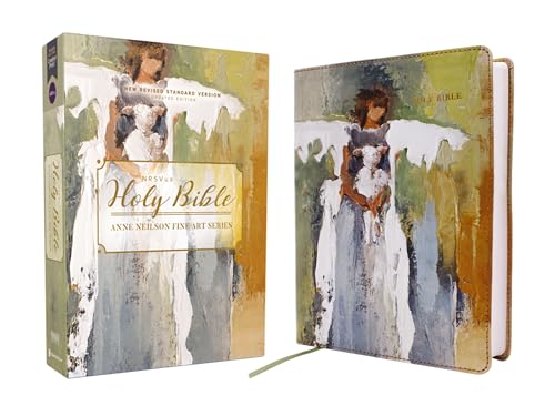 Nrsvue, Holy Bible, Anne Neilson Angel Art Series, Double-Column Journal Edition, Leathersoft, Multi-Color, Comfort Print by Anne Neilson, Imitation Leather book cover