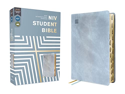 Niv, Student Bible, Leathersoft, Teal, Thumb Indexed, Comfort Print by Philip Yancey, Imitation Leather book cover