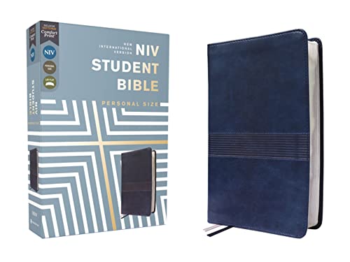 Niv, Student Bible, Personal Size, Leathersoft, Navy, Comfort Print by Philip Yancey, Imitation Leather book cover