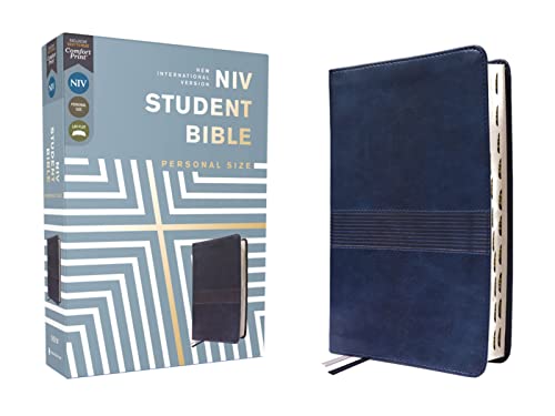 Niv, Student Bible, Personal Size, Leathersoft, Navy, Thumb Indexed, Comfort Print by Philip Yancey, Imitation Leather book cover
